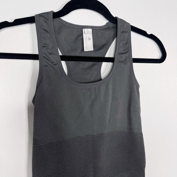 Adidas Stella McCartney XS Charcoal Gray Seamless Racerback Tank Top Scoop Neck - Picture 3 of 14